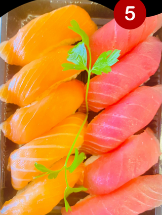 5.Nigiri Salmão e Niguiri Atum