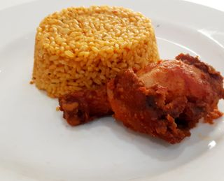 Extra Large Value Munch - SmokeyJollof rice and Curry Chicken