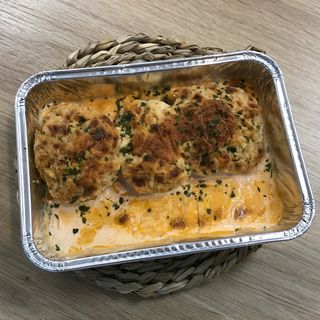 Patatas rellenas de pollo y verduras