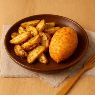 Картопля по-селянськи з котлетою кордон-блю ( 310г)