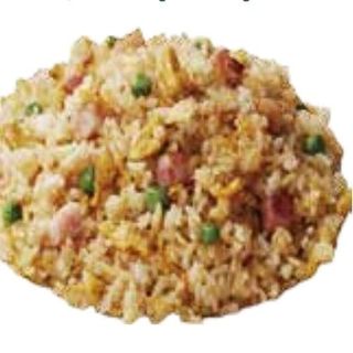 Arroz, huevo, jamón york y verduras