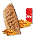 Rollo Amerykańskie wege (średnie), frytki, Coca Cola 0.33l