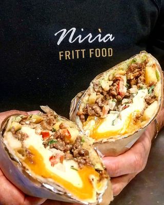 burrito con hamburger