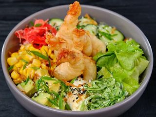 Суши Боул з креветкою темпура (400г)