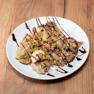Bocconcini di pollo balsamico e pistacchi