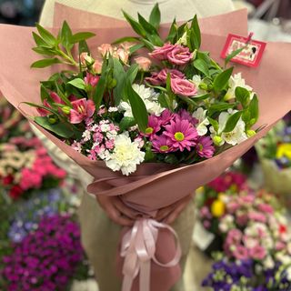 Нежен букет в пепел от рози #118