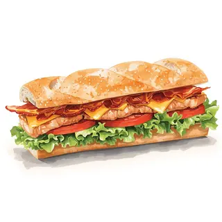 Pepito De Pollo Marinado Con Bacon