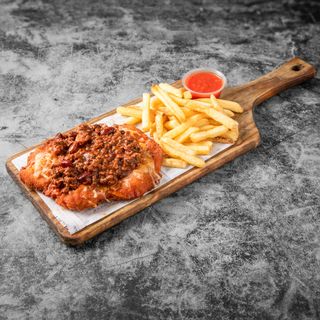 Milanesa de Chili con Carne