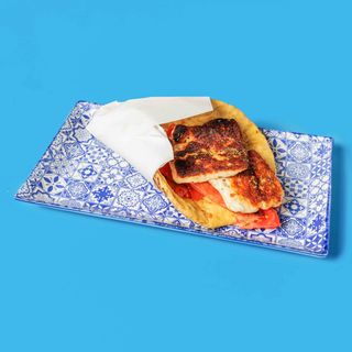 Pita artigianale, formaggio greco grigliato - Halloumi