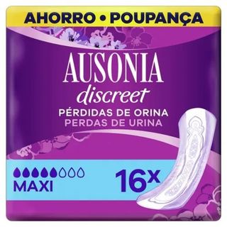 Compresas para Pérdida de Orina Maxi Ausonia Discreet 16 Ud.