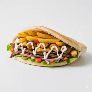 Kebab Con Patatas Dentro