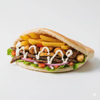 Kebab Con Patatas Dentro