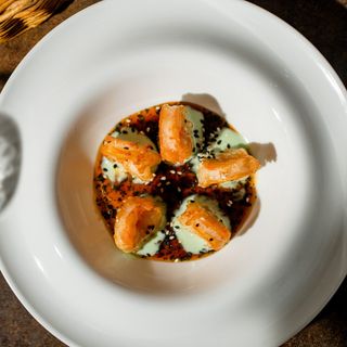 Креветки в соусе васаби