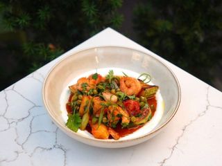 Тушковане цукіні з креветкою (295g)