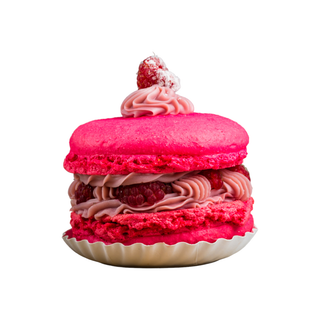 Macarons desert zmeura