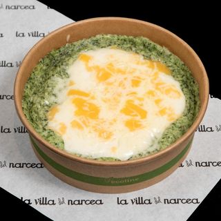 Espinacas con bechamel y queso