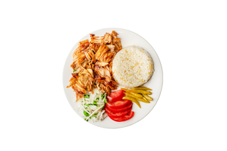 Донер на тарелке куриный 