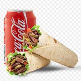 შაურმა საქონლის ხორცით+ კოკა კოლა.. et döner+ koka kola.