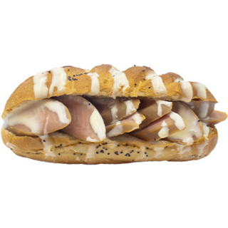  8. Hot dog, creme de fromage 