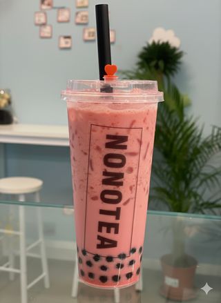 Bubble tea con fragola