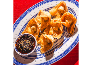 Wantan frito de pollo con Cebolleta (6und)