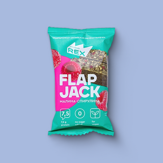 PROTEIN REX Oatmeal Cookies with Raspberry-Spirulina
  / პროტეინ რექს შვრიის ფლეპჯეკი ჟოლოსა და სპირულინით