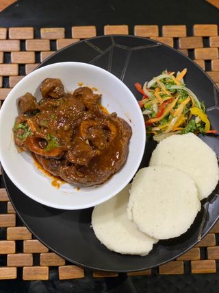Ossubucco with White Ugali