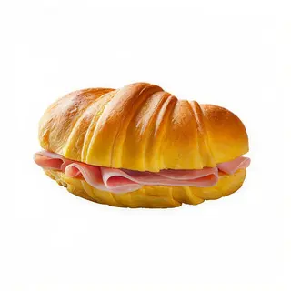 Croissant brioche com fiambre