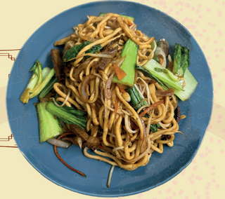 Ramen saltato con chashu di maiale