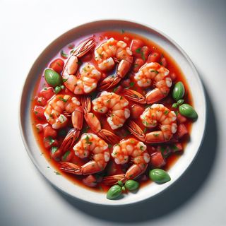 Krewetki w sosie pomidorowym 250g