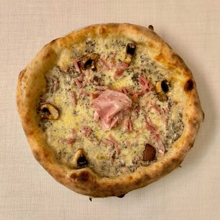 PIZZA DE TARTUFATA CON PORTOBELLO Y PORCHETTA (32 Cm.)