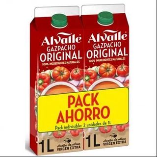 Gazpacho Original Alvalle Pack De 2 Unidades De 1 L.