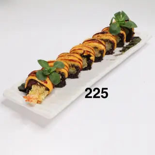 225. Black cheese flambe