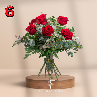 Ramo 6 rosas rojas