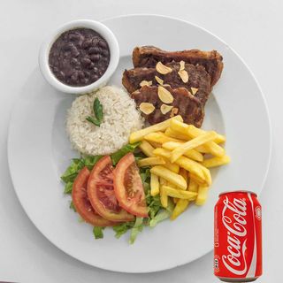 Maminha grelhada completa + bebida lata 