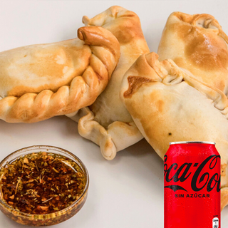 12 Empanadas Argentinas a elección + 4 refrescos
