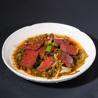 Sanguinaccio con verdure in salamoia