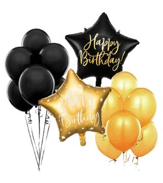 Komplet urodzinowy z helem