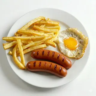 Plato De Frankfurt Con Huevo 