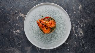 Табуле с тигрови скариди и киноа