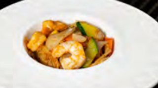 43 Gnocchi di riso con gamberi