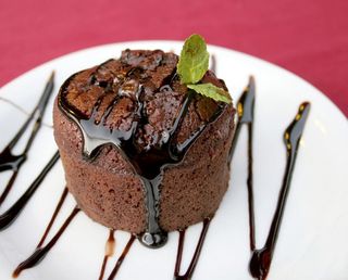 Soufflé con cuore al cioccolato
