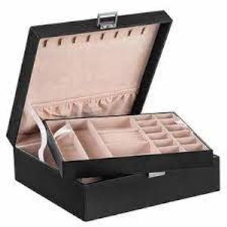 Cutie bijuterii catifea neagra 250x160x70