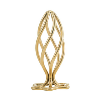 Анальна пробка LOCKINK SEVANDA Hollow Spiral Golden Metal Anal Plug - 
M size