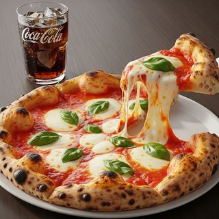 Pizza Margharita + Coca-Cola