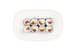 Roll clásico de atún y aguacate (8 uds.)