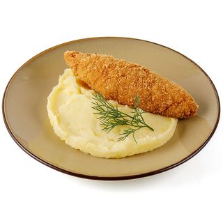Куряча котлета з сиром та пюре