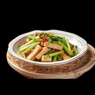 Sedano con tofu secco (芹菜香干）