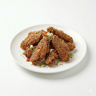 Alita de pato a sal y pimienta (椒盐鸭翅)