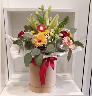 Caixa com Arranjo Campestre